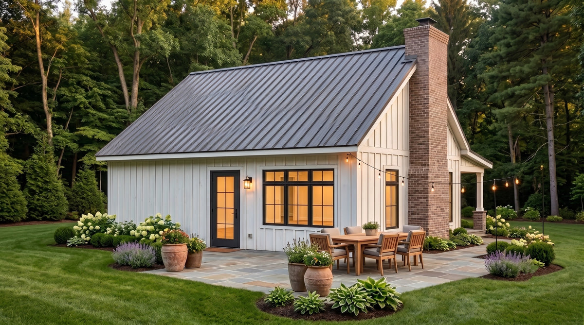 AJ8459-A Modern Farmhouse, 1 Bedrooms, 1 Bathroom | Plan 1075 House Plan Exterior-3