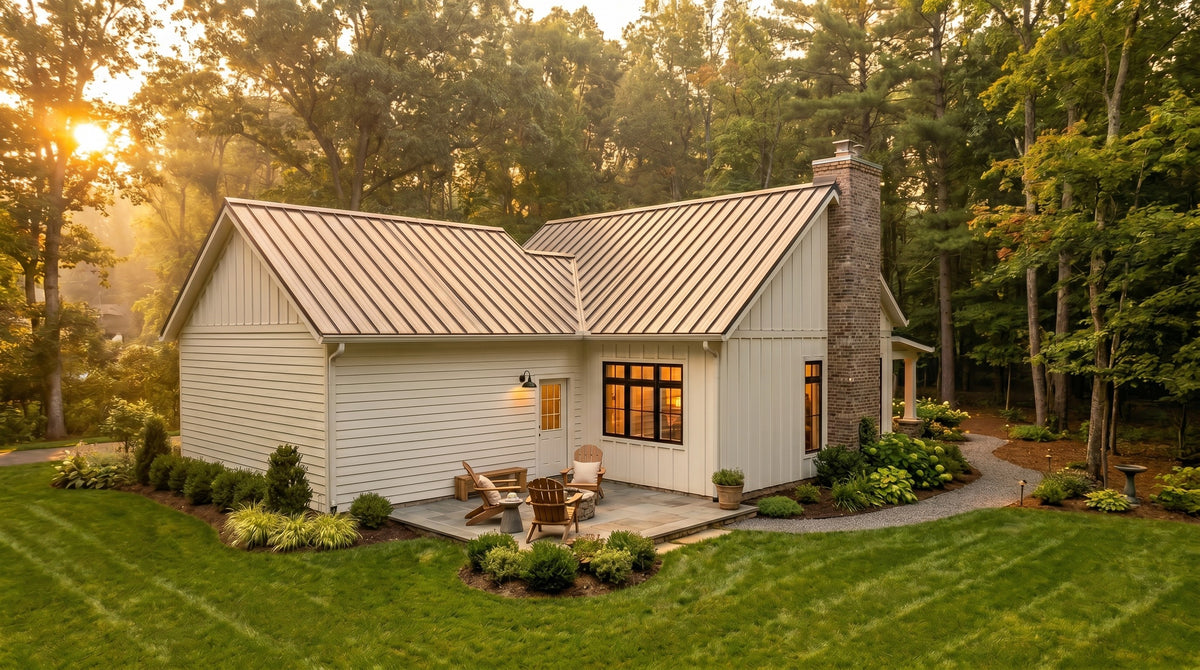 AJ8459-A Modern Farmhouse, 1 Bedrooms, 1 Bathroom | Plan 1075 House Plan Exterior-4