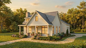 AJ8459-A Modern Farmhouse, 1 Bedrooms, 1 Bathroom | Plan 1075 House Plan Exterior-2