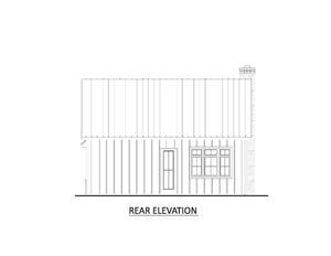 AJ8459-A Modern Farmhouse, 1 Bedrooms, 1 Bathroom | Plan 1075 House Plan Rear Elevation