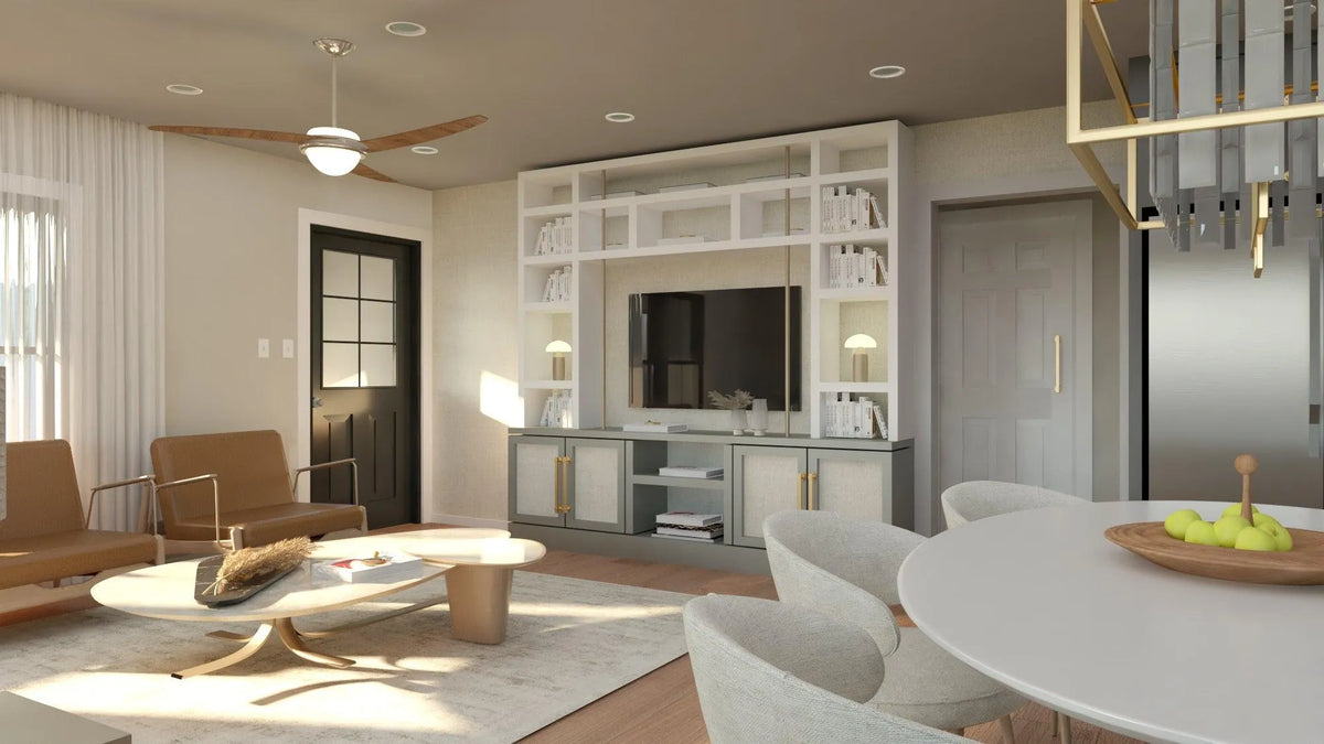 modern barndominium interior