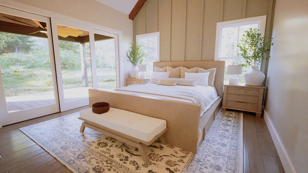 1,055 Sq Ft 2-Bedroom Cottage House Plan with Porches