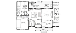 U7411-A 110225 House First Floor Plan 3 Beds 2.5 Baths