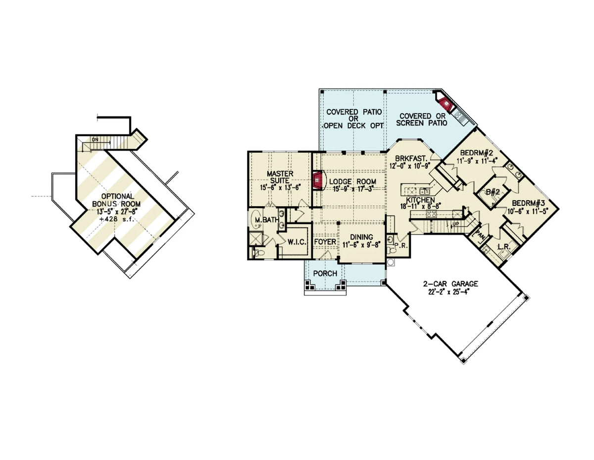 Westbrooks Cottage-Hip Floor Plan