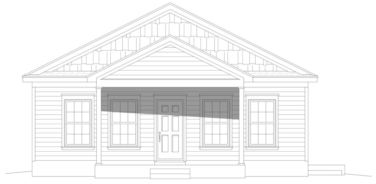 L7916-A Country House, 2 Bedrooms, 1 Bathroom | Buffalo Farms Front Elevation