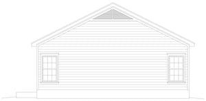 L7916-A Country House, 2 Bedrooms, 1 Bathroom | Buffalo Farms Rear Elevation