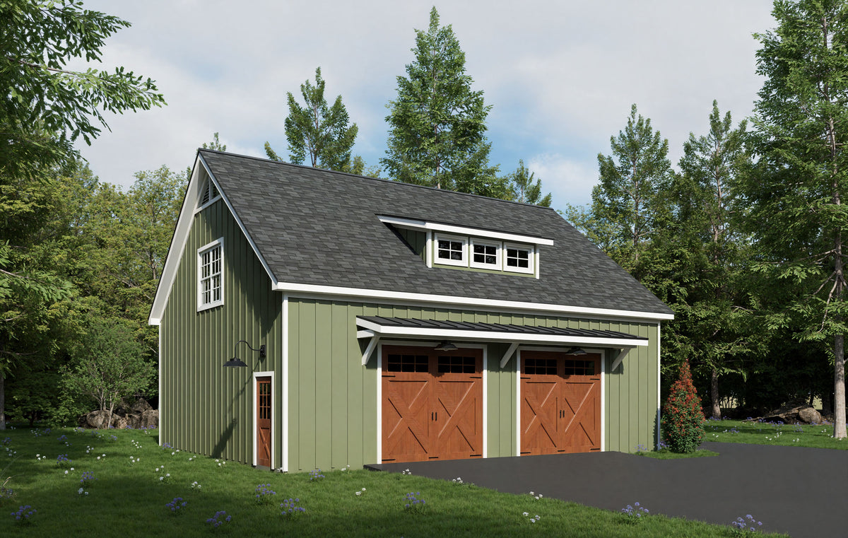 L7912-A Modern Barn, 2091 square feet with second floor loft | Long Grove Barn Exterior-2