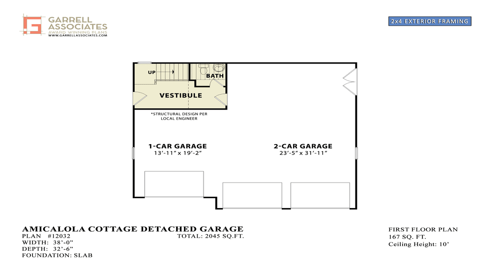 Amicalola Garage First Floor Plan