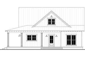 H8439-A Country House, 2 Bedrooms, 2 Bathrooms | Little Creek Lane House Plan Front CAD