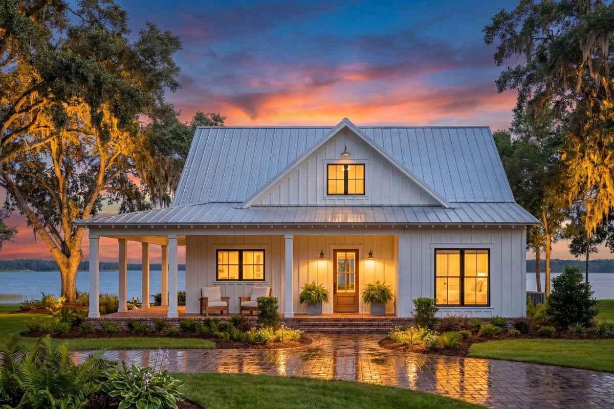 H8439-A Country House, 2 Bedrooms, 2 Bathrooms | Little Creek Lane House Plan Exterior-3