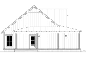 H8439-A Country House, 2 Bedrooms, 2 Bathrooms | Little Creek Lane House Plan Left CAD