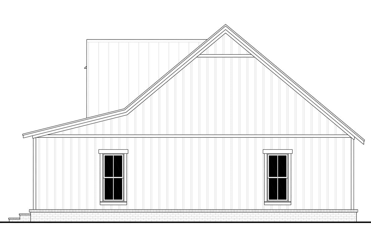 H8439-A Country House, 2 Bedrooms, 2 Bathrooms | Little Creek Lane House Plan Right CAD