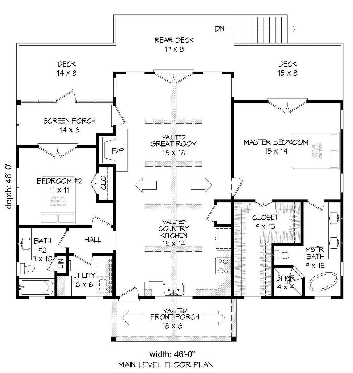 Pickens Place House Plan - Archival Designs House Plans, floor plan