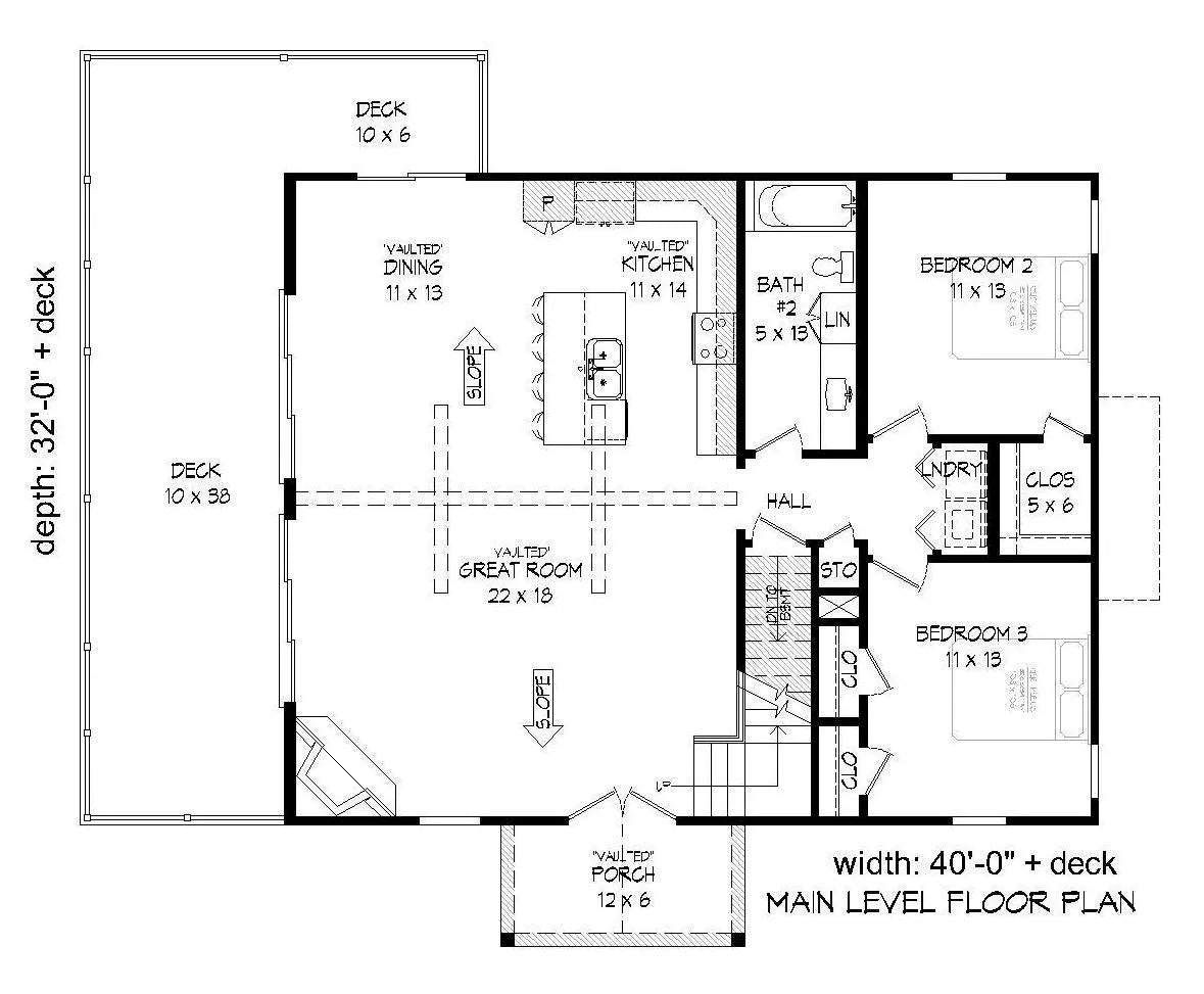 Pine Haven II House Plan - Archival Designs House Plans, floor plan