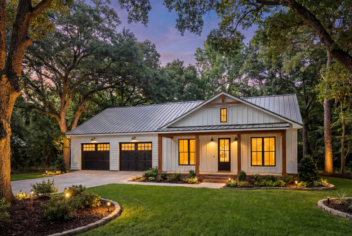 H7784-A Modern Farmhouse, 2 Bedrooms, 2 Bathrooms | Hearthstone House Plan Exterior-4