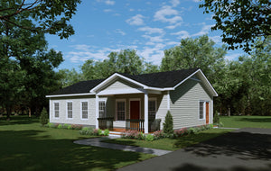 L8246-A Traditional Ranch House, 3 Bedrooms, 2 Bathrooms | Maple Mountain 3 House Plan Exterior-3