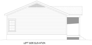 L8246-A Traditional Ranch House, 3 Bedrooms, 2 Bathrooms | Maple Mountain 3 House Plan Left Elevation