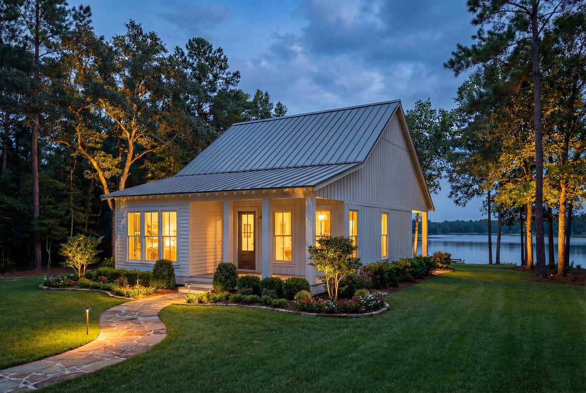 H1213-A Country Cottage House, 3 Bed, 2.5 Bath | Plan 1295 Exterior-2