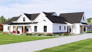 Q8431-A Modern Farmhouse, 2 to 4 Bedrooms, 2 to 3 Bathrooms | 2168 House Plan Exterior-8
