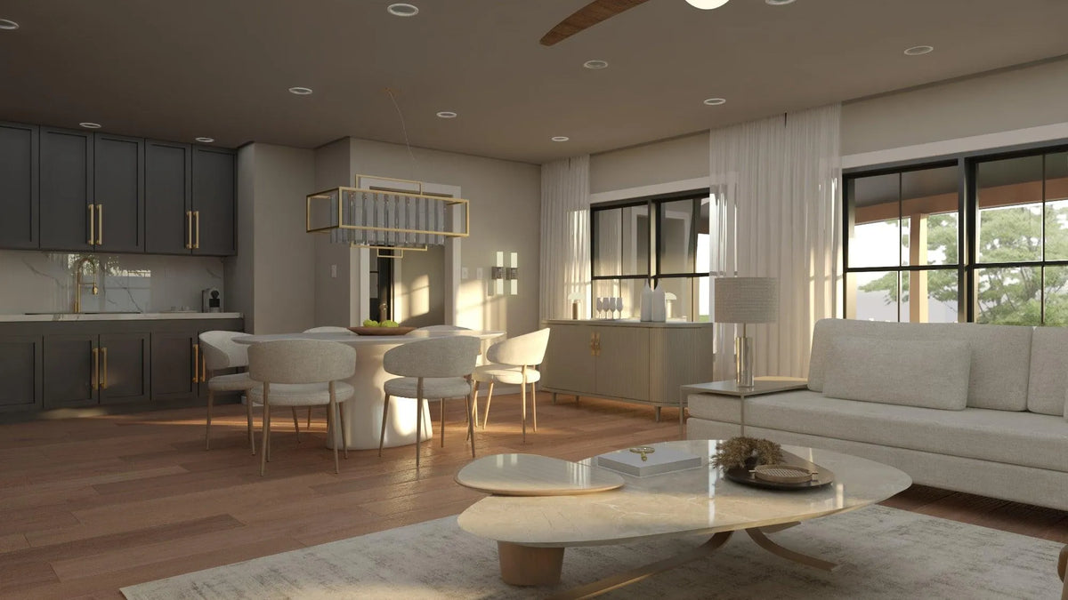 modern barndominium interior