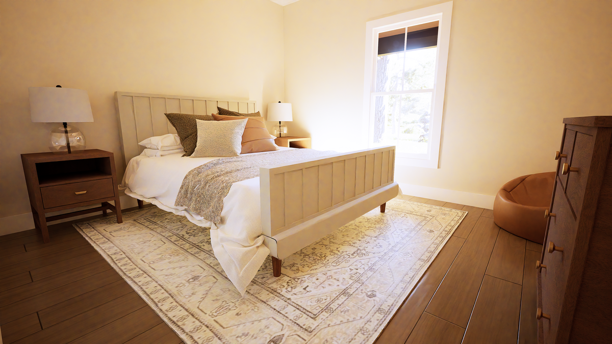 1,055 Sq Ft 2-Bedroom Cottage House Plan with Porches