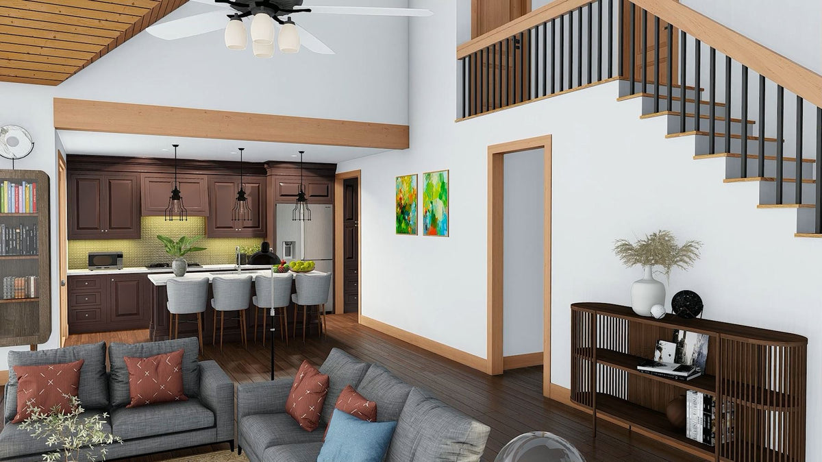 L7332-A Laurel Pine Haven Lakehouse House Downstairs