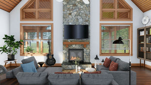 L7332-A Laurel Pine Haven Lakehouse House Living Room 2