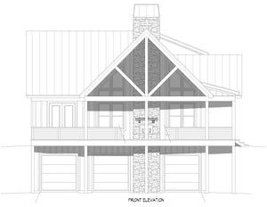 L7332-A Laurel Pine Haven Lakehouse House Front