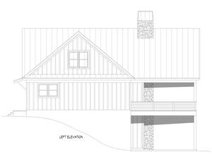 L7332-A Laurel Pine Haven Lakehouse House Left