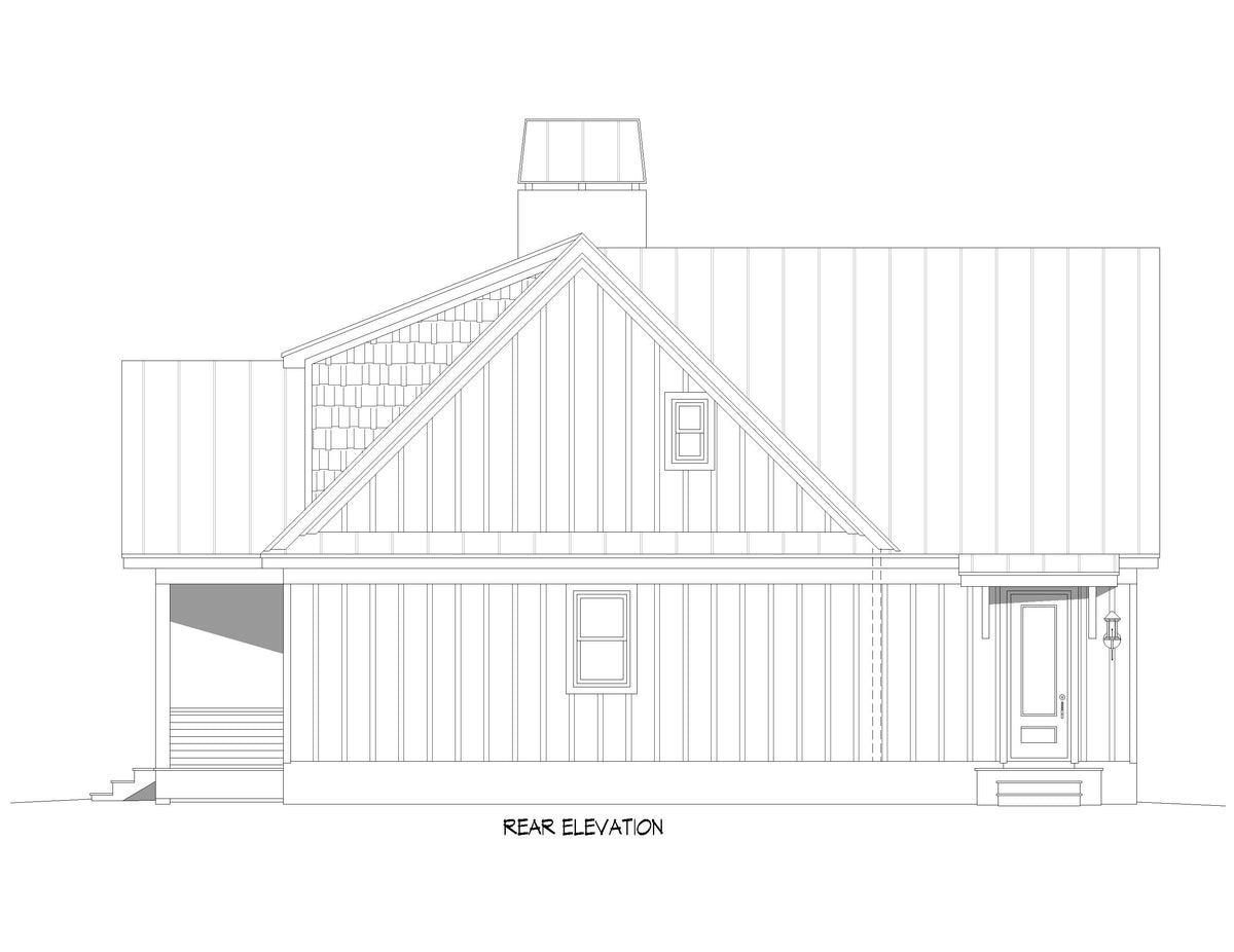 L7332-A Laurel Pine Haven Lakehouse House Rear