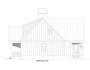 L7332-A Laurel Pine Haven Lakehouse House Rear
