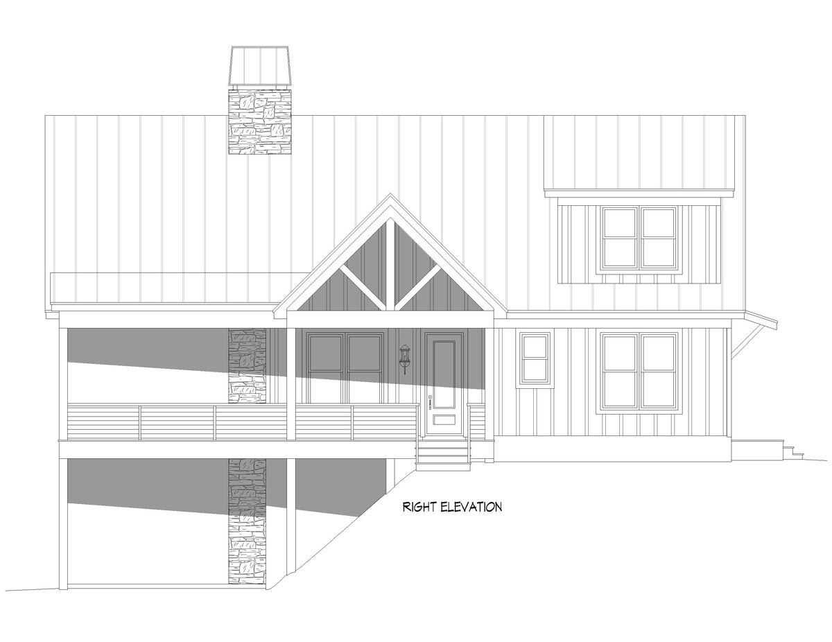 L7332-A Laurel Pine Haven Lakehouse House Right