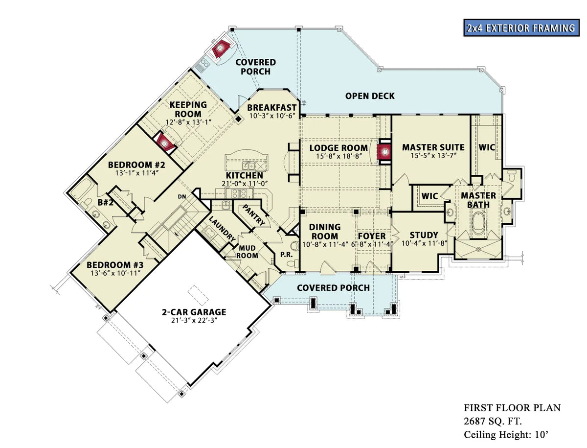 Nantahala Cottage 2687 - Archival Designs House Plans, floor plan