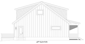 L7918-A Country House, 3 Bedrooms, 2.5 Bathrooms | Chillmark Pine Haven Left Elevation