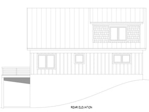 L7918-A Country House, 3 Bedrooms, 2.5 Bathrooms | Chillmark Pine Haven Rear Elevation