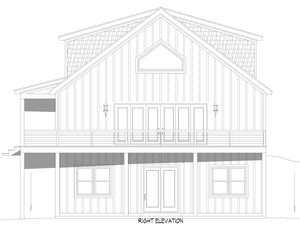 L7918-A Country House, 3 Bedrooms, 2.5 Bathrooms | Chillmark Pine Haven Right Elevation