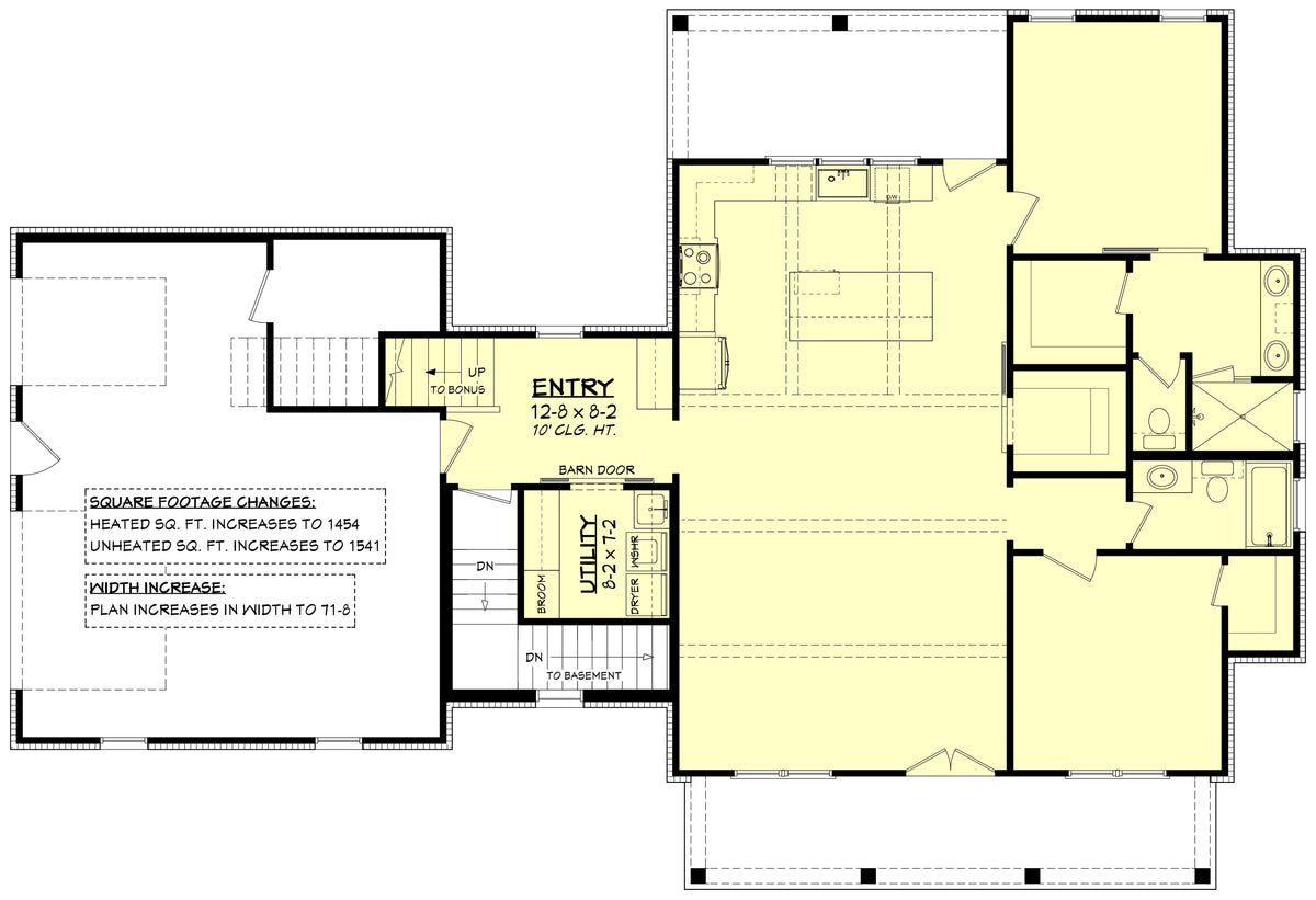 Charleston Floor Plan - Basement Stair Location