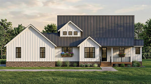L8249-A Country House, 3 Bedrooms, 2.5 Bathrooms | Chestnut Ridge Farmhouse House Plan Exterior