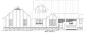 L8249-A Country House, 3 Bedrooms, 2.5 Bathrooms | Chestnut Ridge Farmhouse House Plan Front Elevation