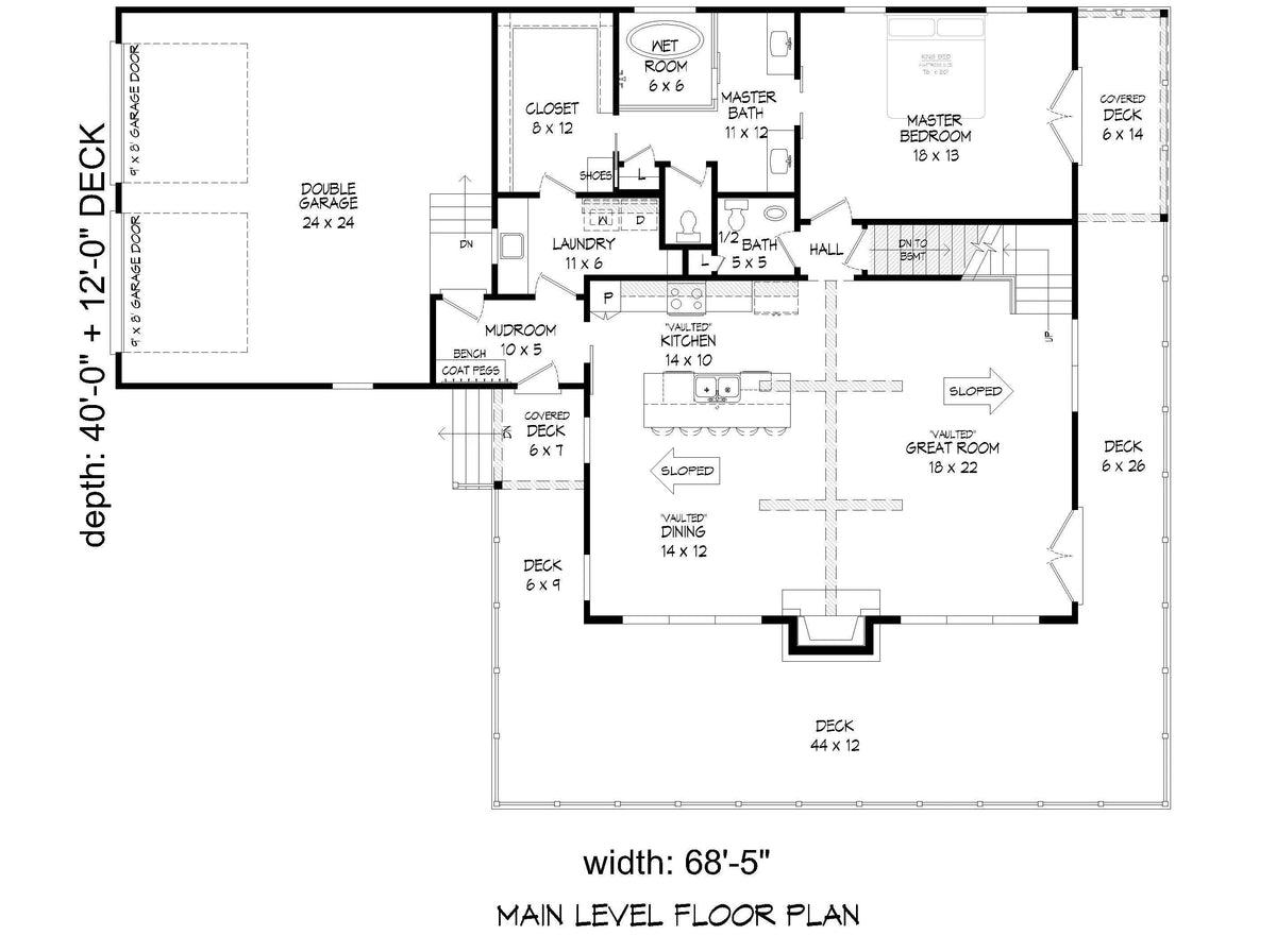 Banner Elk House Plan - Archival Designs House Plans, floor plan