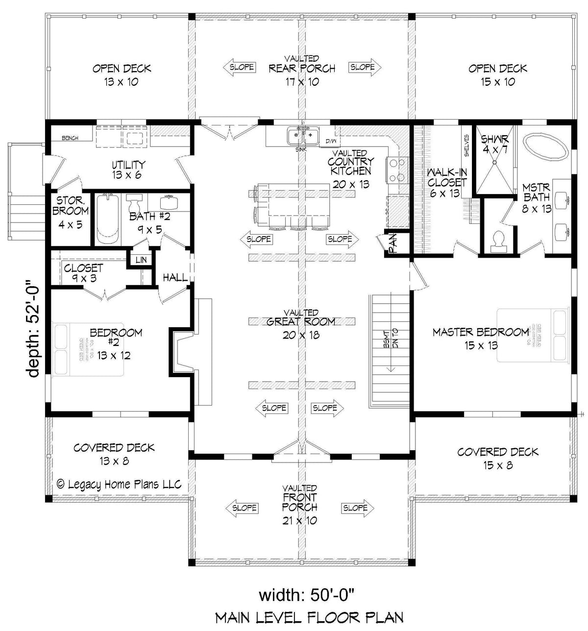 Whipporwill Rock House Plan - Archival Designs House Plans, floor plan