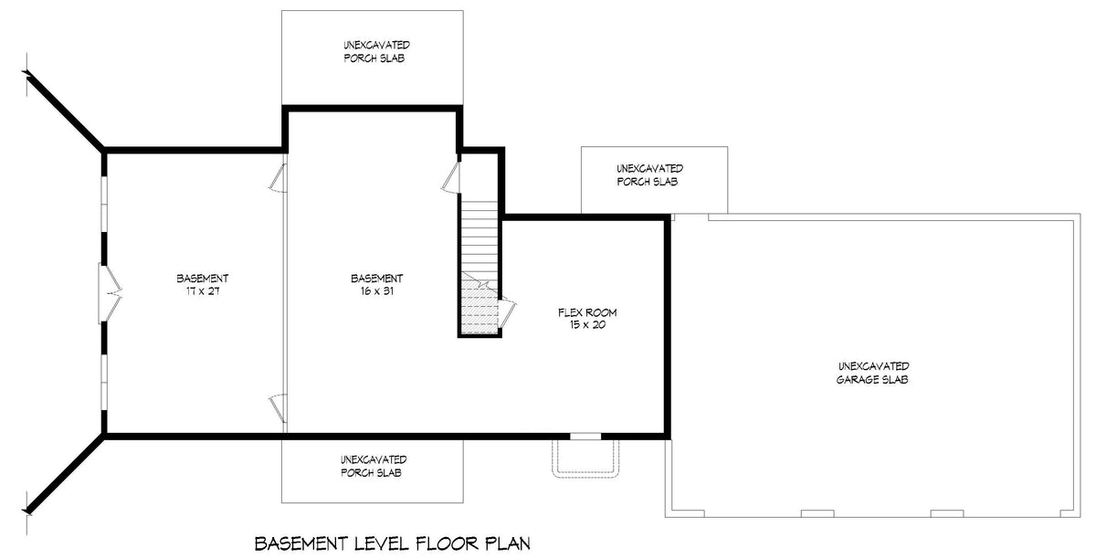 L7335-A River Ridge House Basement Floor Plan