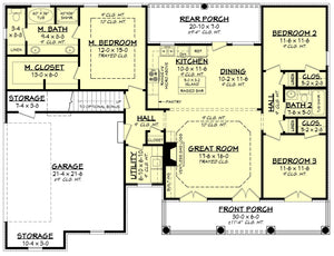 Hammond House Plan - Archival Designs House Plans, floor plan