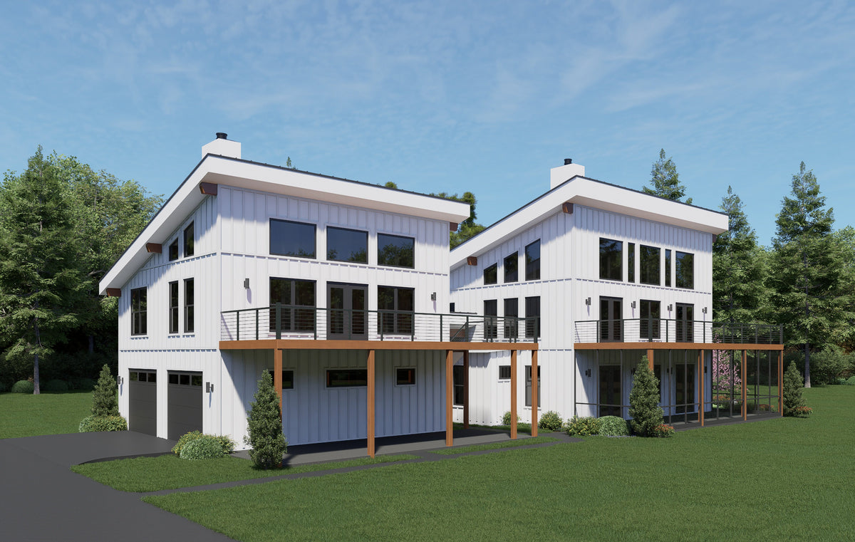 L7914-A Modern Mountain House, 4 to 5 Bedrooms, 2.5 to 3.5 Bathrooms | Innsbrook Bald Eagle Exterior-2