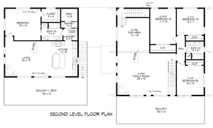 L7914-A Modern Mountain House Second Floor Plan, 4 to 5 Bedrooms, 2.5 to 3.5 Bathrooms | Innsbrook Bald Eagle