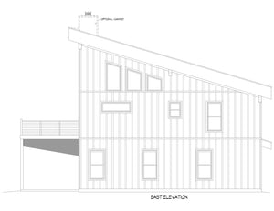 L7914-A Modern Mountain House East Elevation, 4 to 5 Bedrooms, 2.5 to 3.5 Bathrooms | Innsbrook Bald Eagle