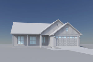 H8054-A Modern Farmhouse, 3 Bedrooms, 2 Bathrooms | Martin Branch 1523 Grayscale 2