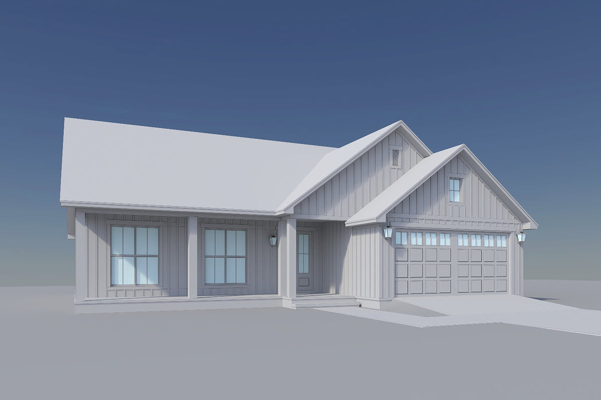 H8054-A Modern Farmhouse, 3 Bedrooms, 2 Bathrooms | Martin Branch 1523 Grayscale 3