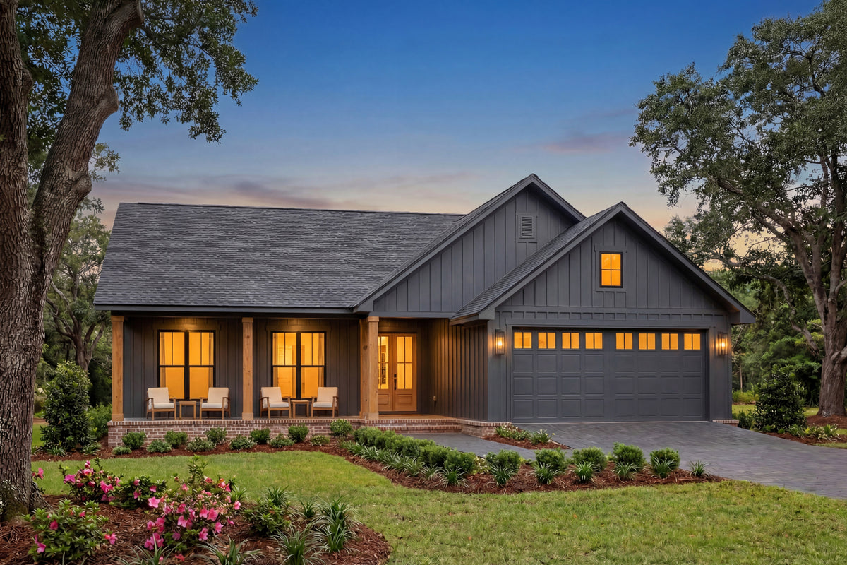 H8054-A Modern Farmhouse, 3 Bedrooms, 2 Bathrooms | Martin Branch 1523 Exterior-3