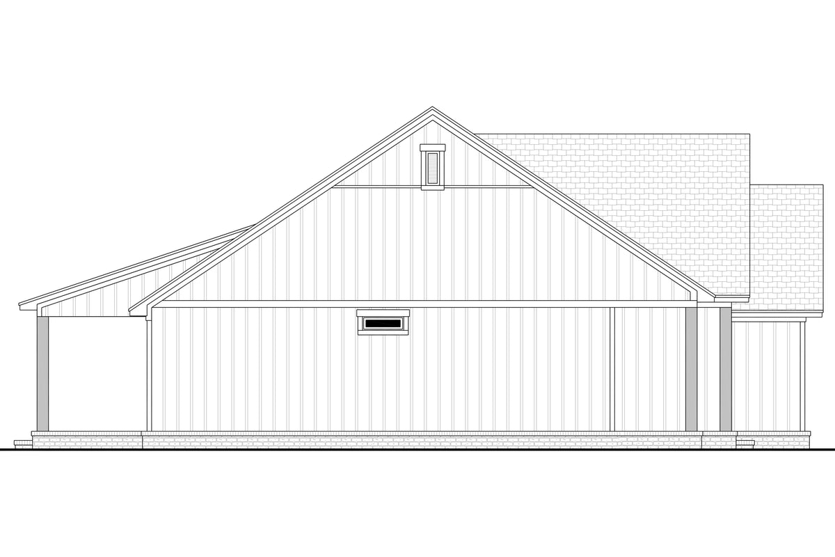 H8054-A Modern Farmhouse, 3 Bedrooms, 2 Bathrooms | Martin Branch 1523 Left CAD